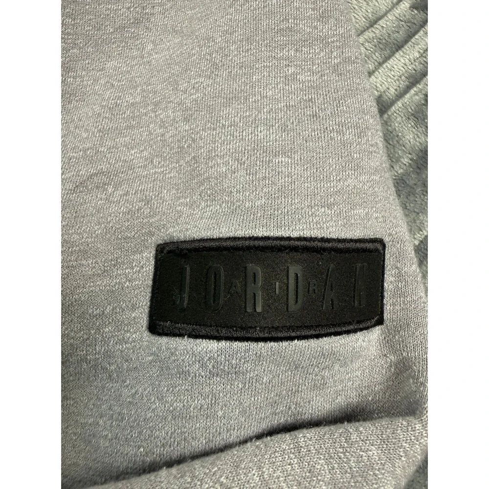 Jordan Hoodie Mens XL Grey Full Zip Jumpman Logo Athletic Sweatshirt Raglan